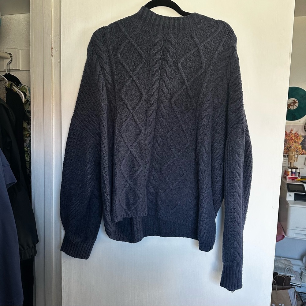 Old Navy Blue Cable Knit Sweater